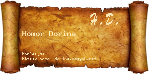 Homor Dorina névjegykártya